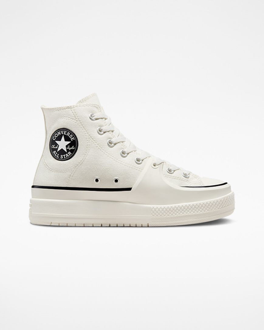 Dámské Boty Vysoké Converse Chuck Taylor All Star Construct Bílé Černé | CZ LANP69